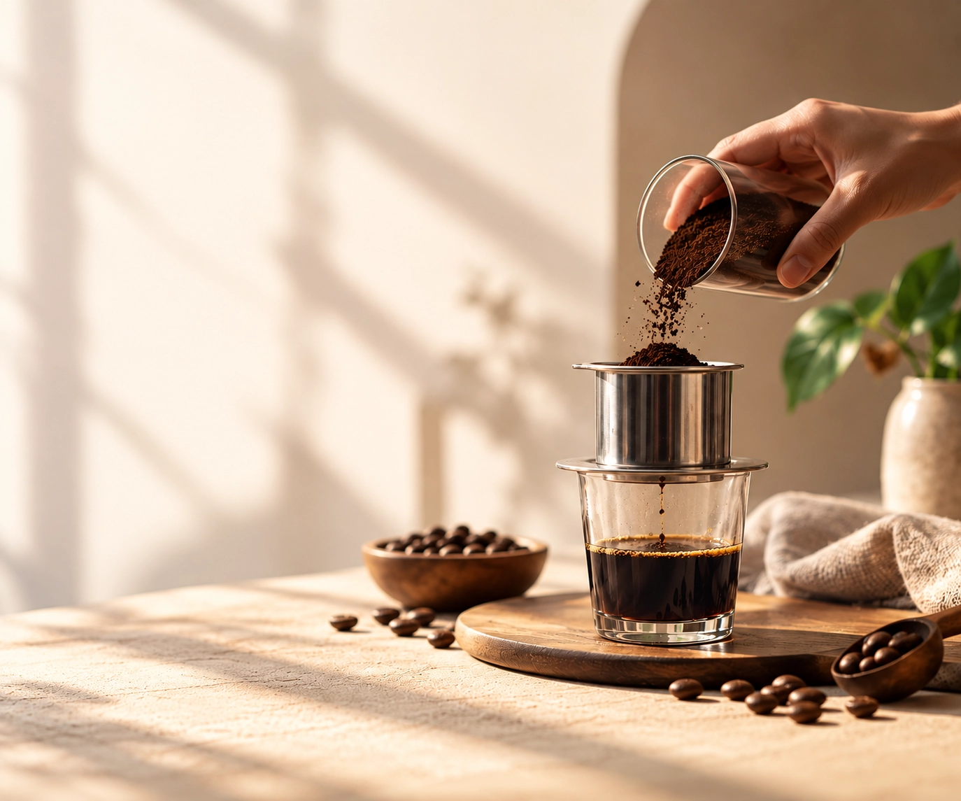 Từng ly cà phê được pha chế cẩn thận tại KAI